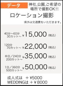 ロケーション撮影（神社・公園などご希望の場所で撮影）