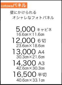 パネル（壁に欠けられるオシャレなフォトパネル）